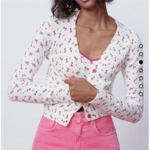 Zara floral sweater set